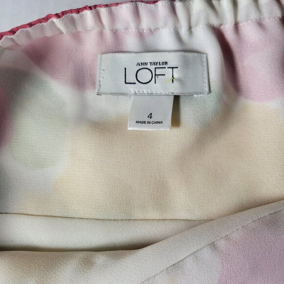 Ann Taylor Loft Yellow & Red Summer Casual Resort Floral Halter Dress Size 4 - Picture 3 of 7